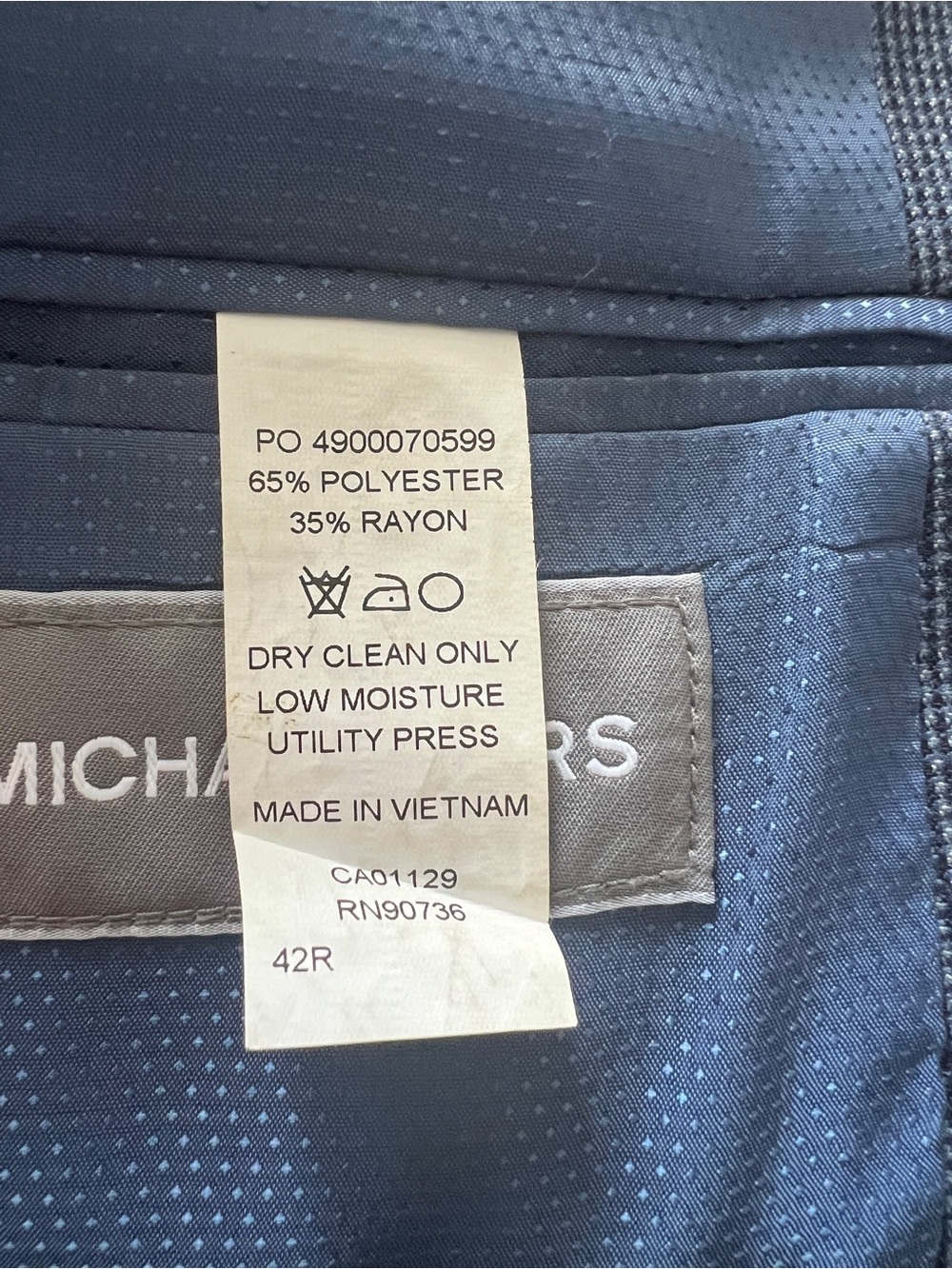 Michael Kors Men's Charcoal Gray Two-Button Sport Coat - Picture 7 of 10